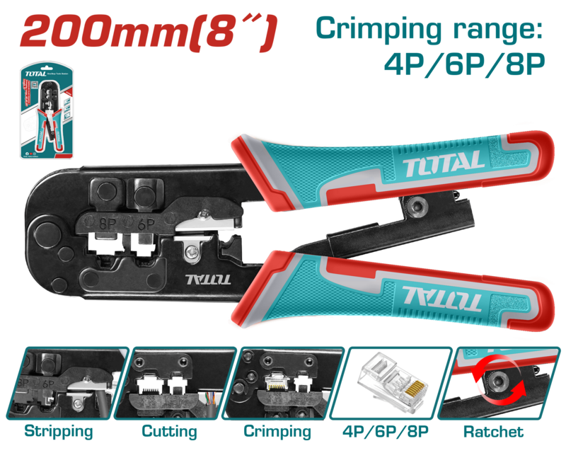 CRIMPADORA MODULAR 200MM (4P, 6P, 8P) - TOTAL