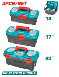 JUEGO DE CAJAS DE HERRAMIENTAS PLÁSTICAS 356+436+508MM (3 PZS) - TOTAL