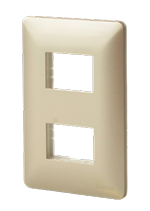 PLACA 2 MODULO 24MM ALPES CHAMPAGNE-ELEKTRON